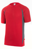 Maglietta tecnica bicolore Rossa Grigia