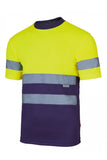 T-shirt Alta visibilità gialla e blu marino