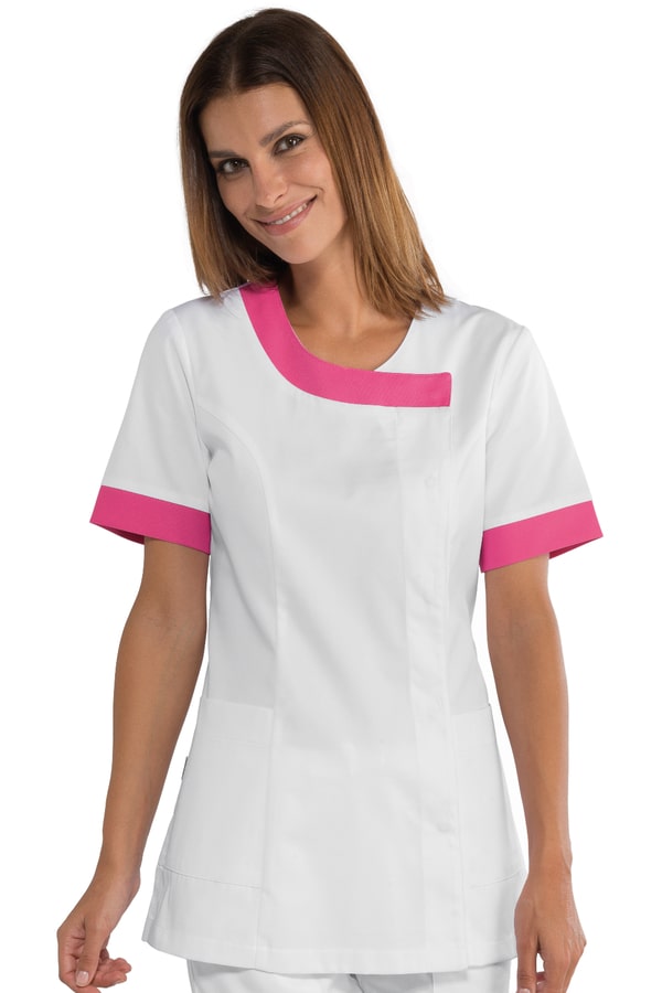 Casacca Delhi bianca e turchese 005410