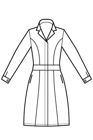 Abitino Mayflower bianco disegno front