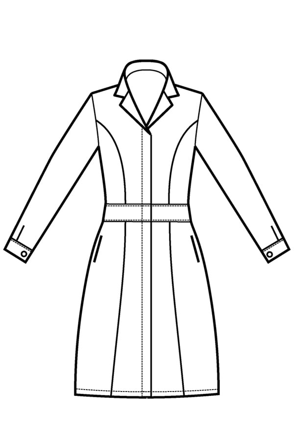 Abitino Mayflower bianco disegno front