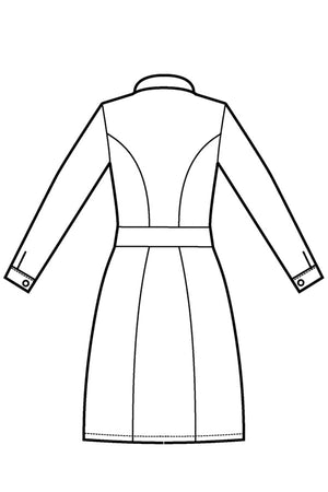 Abitino Mayflower bianco disegno rear