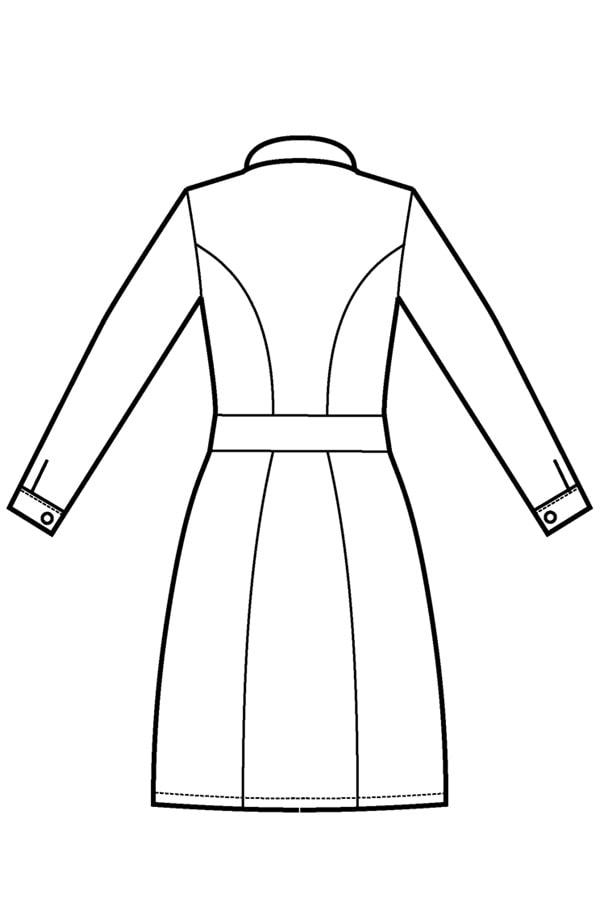 Abitino Mayflower bianco disegno rear