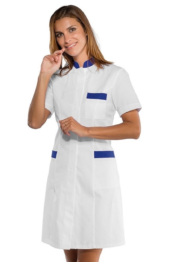 Camice da Donna coreano Catalina bianco e blu