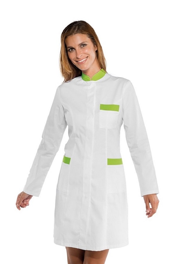 Camice da Donna coreano Catalina bianco e verde