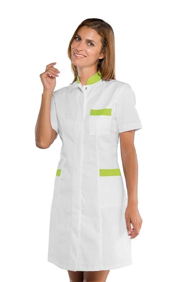 Camice da Donna coreano Catalina bianco e verde