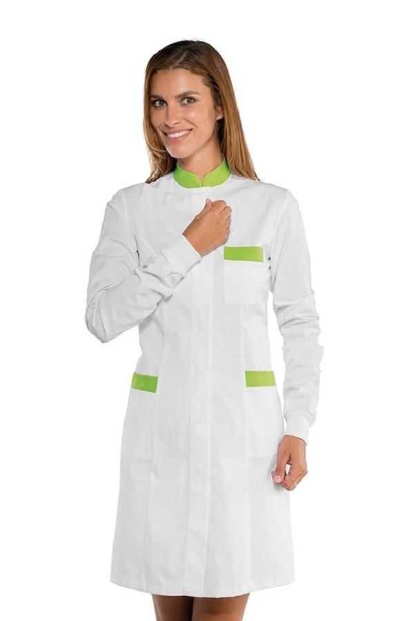 Camice da Donna coreano Catalina bianco e verde