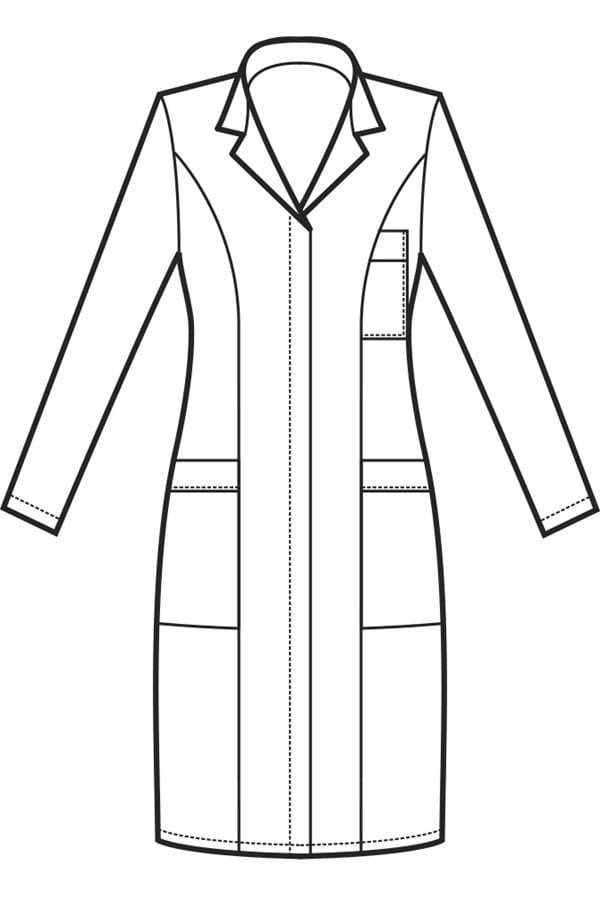 Camice Donna Isacco Valencia Slim disegno front