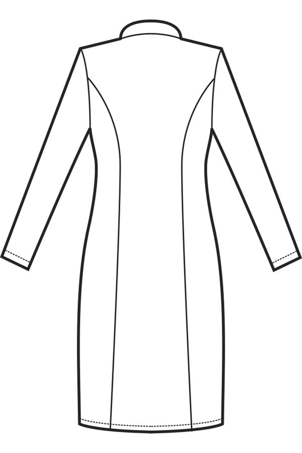 Camice Donna Isacco Valencia Slim disegno rear
