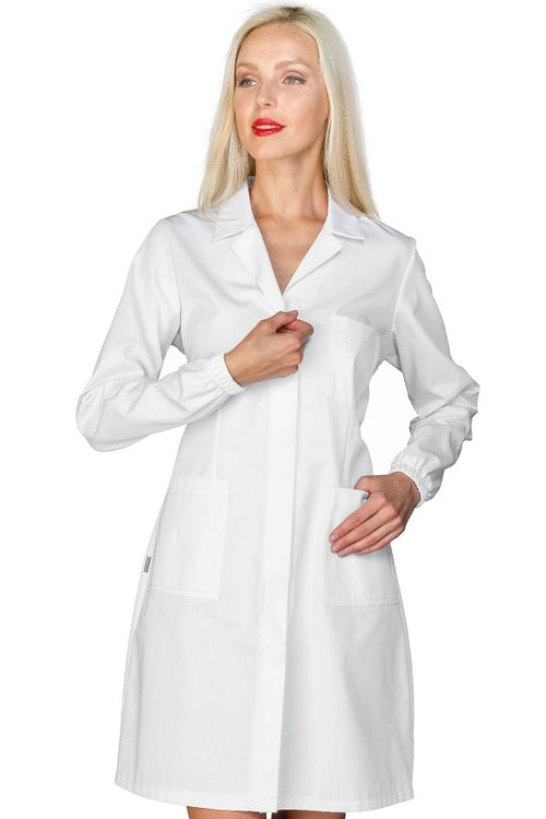 Camice Singapore Bianco con Zip maniche ad elastico polycotone