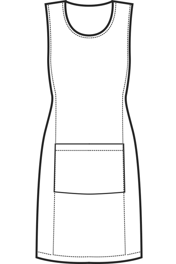 Grembiule avvolgente Papeete long disegno front