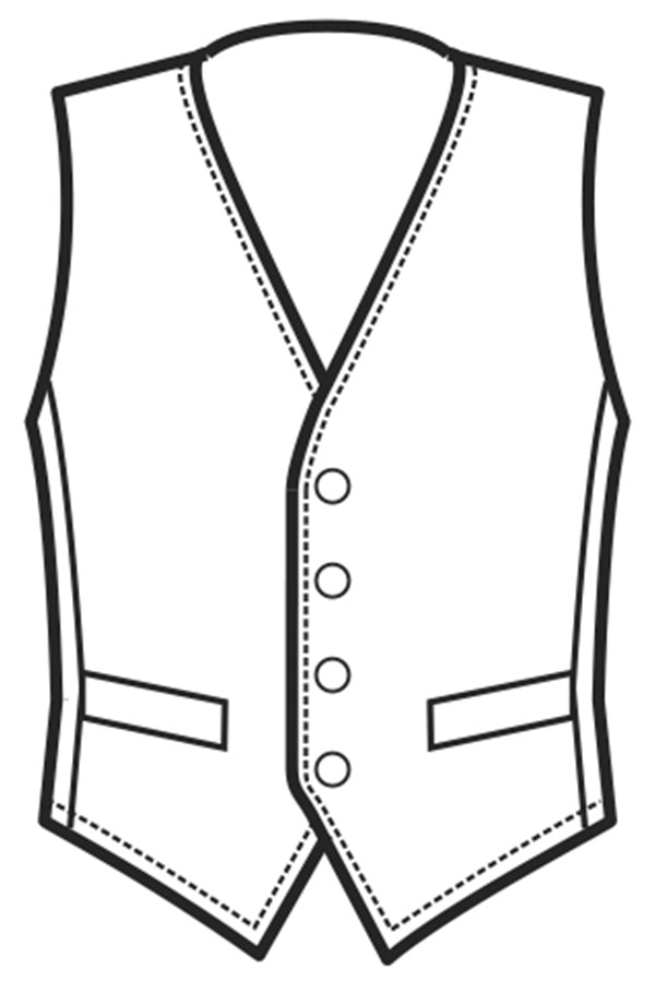 Gilet unisex disegno front