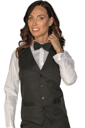 Gilet unisex a bottoni fissi nero