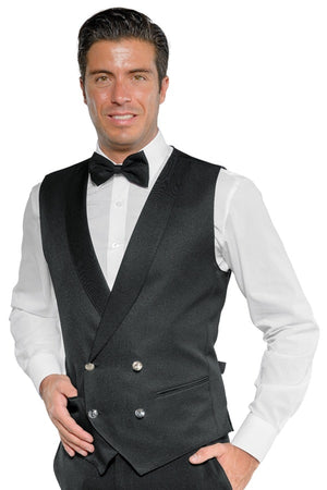 Gilet doppiopetto nero unisex 033301