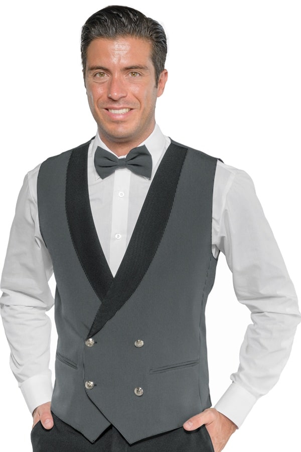 Gilet doppiopetto gessato unisex 033308