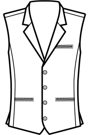 Gilet Wall Street unisex nero disegno front