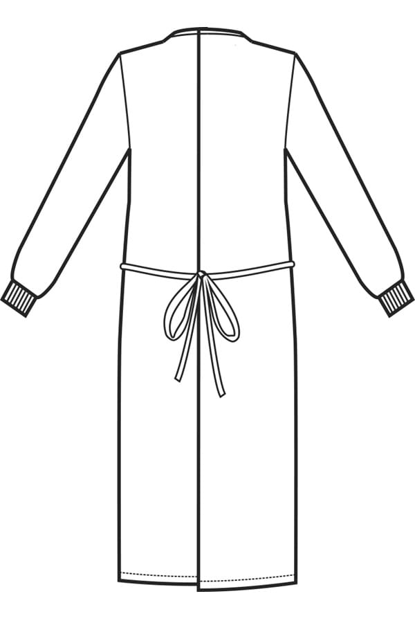 Camice Chirurgo Durban disegno rear