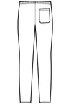 Pantalone Slim Zip disegno rear