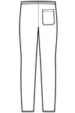 Pantalone Slim Zip disegno rear