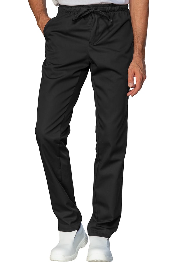 Pantalone Slim Zip Polycotone nero