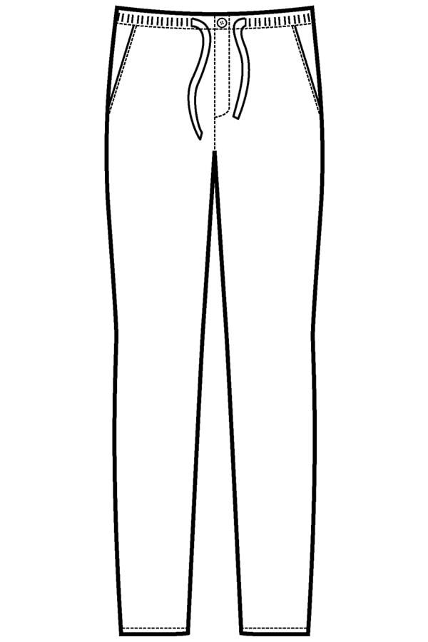 Pantalone Slim Zip Polycotone blu