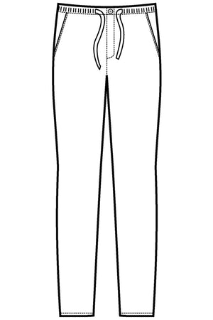 Pantalone Slim Zip disegno front