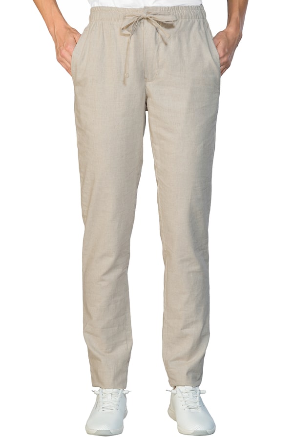 Pantalone Slim Zip Lino
