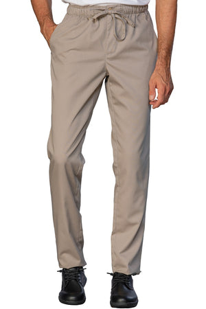 Pantalone Slim Zip Polycotone tortora