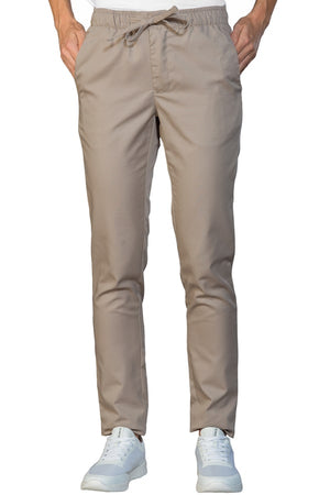 Pantalone Slim Zip Polycotone tortora