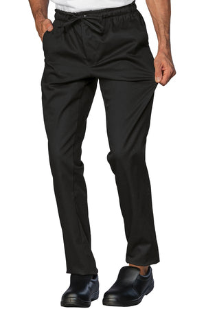 Pantalone Slim Zip Cotone Stretch nero