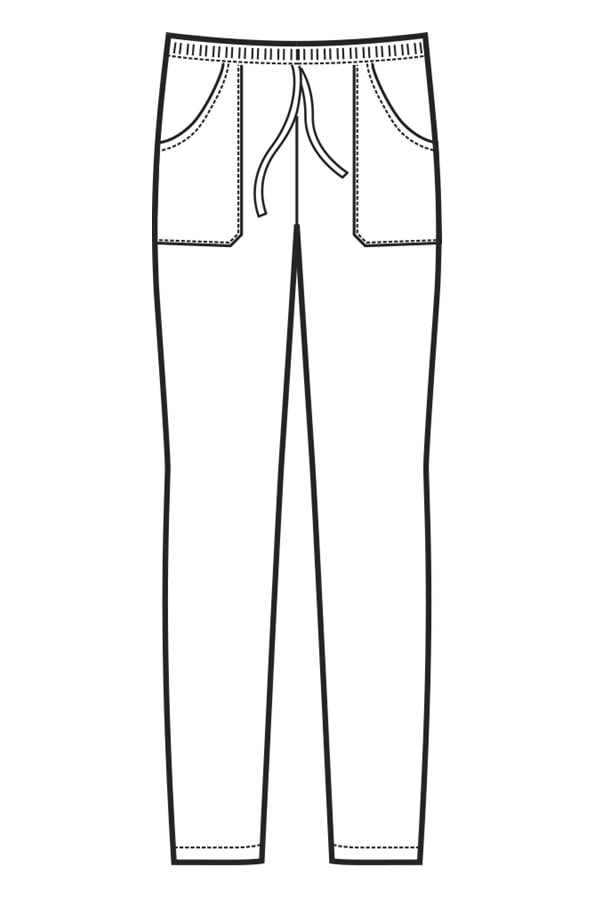 Pantalone elastico disegno front