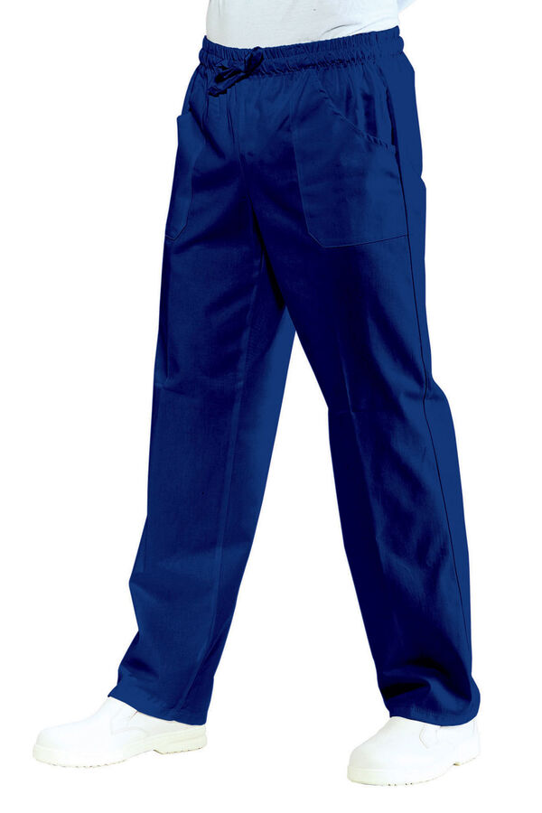 Pantalone con elastico blu 044022