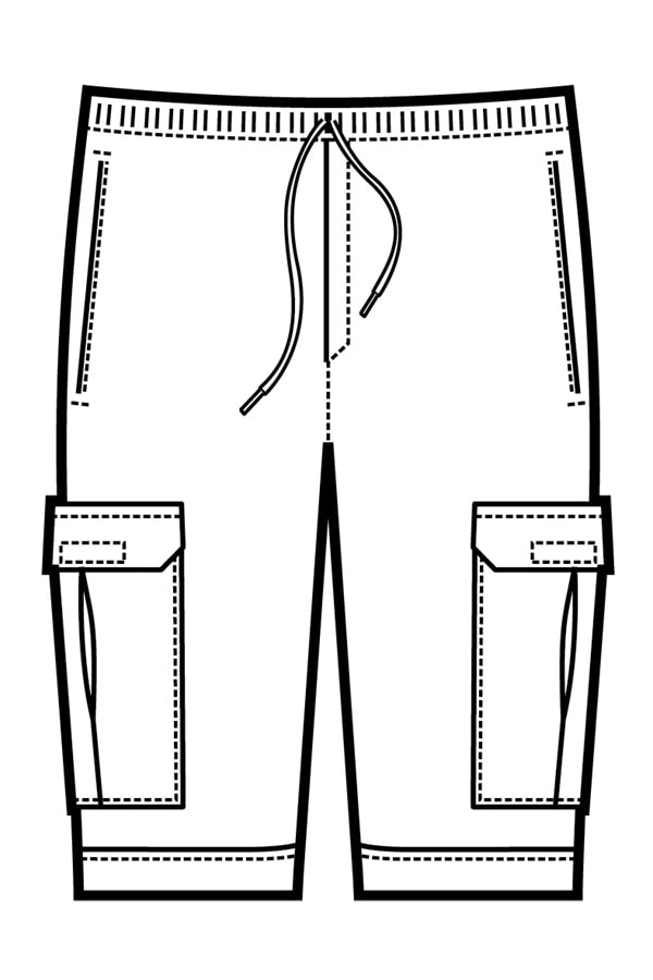 Pantacargo disegno front