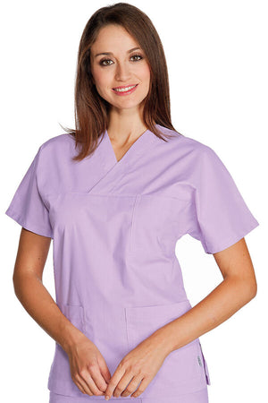 Casacca Collo a V Cotone Lilla 045027