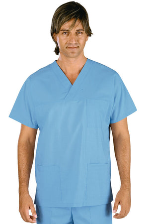 Casacca Collo a V Cotone Celeste 045042