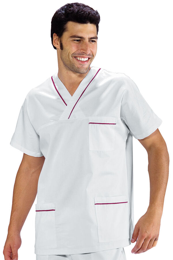 Casacca collo a V con profilo Bordeaux 045103