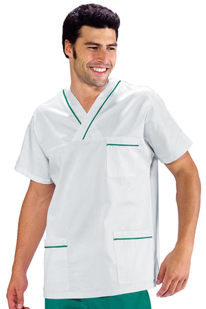 Casacca collo a V con profilo verde 045104