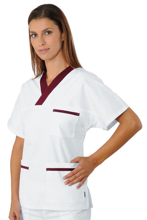 Casacca collo a V bordo bordeaux 045203