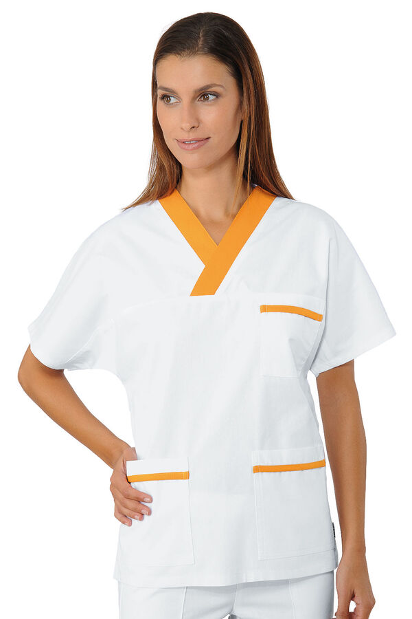 Casacca collo a V bordo albicocca 045213