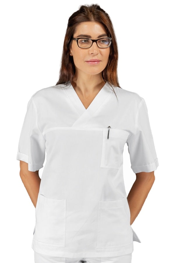 Casacca collo a V maniche corte 045900M