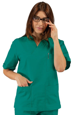 Casacca collo a V maniche corte 045904M