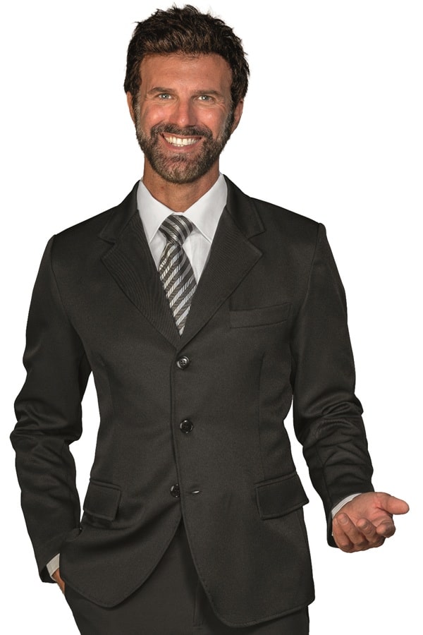 Giacca Uomo 3 bottoni Nera 053101