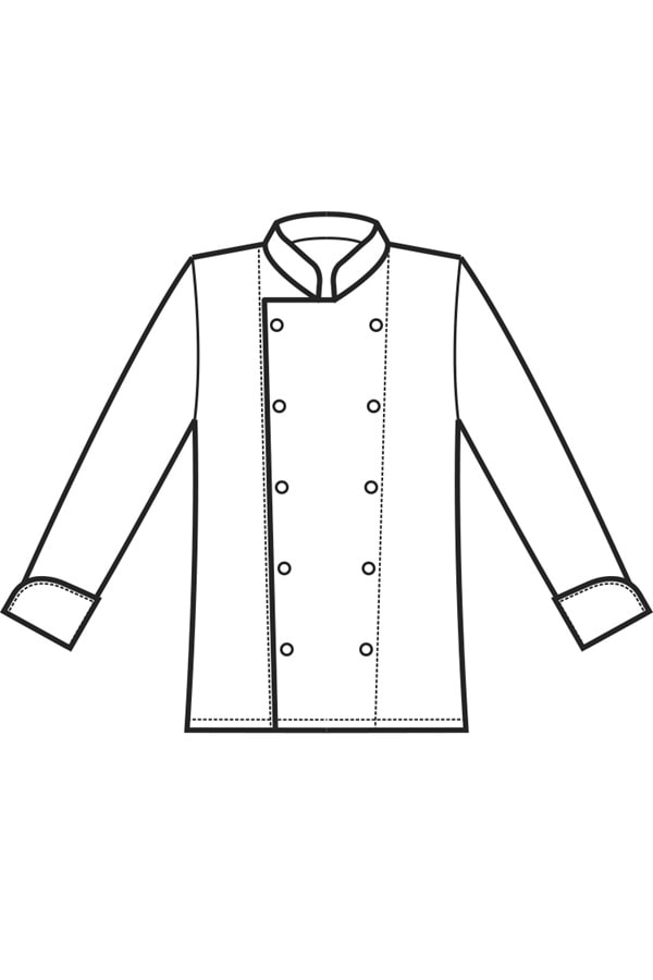 Giacca cuoco isacco enrica disegno front