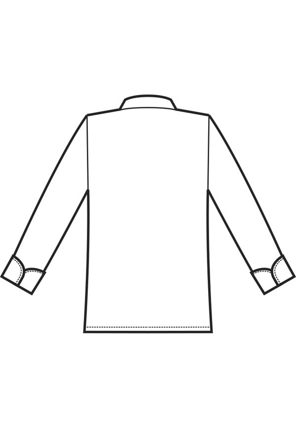 Giacca cuoco isacco enrica disegno rear