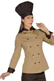 Giacca Lady chef biscotto e moro 057615