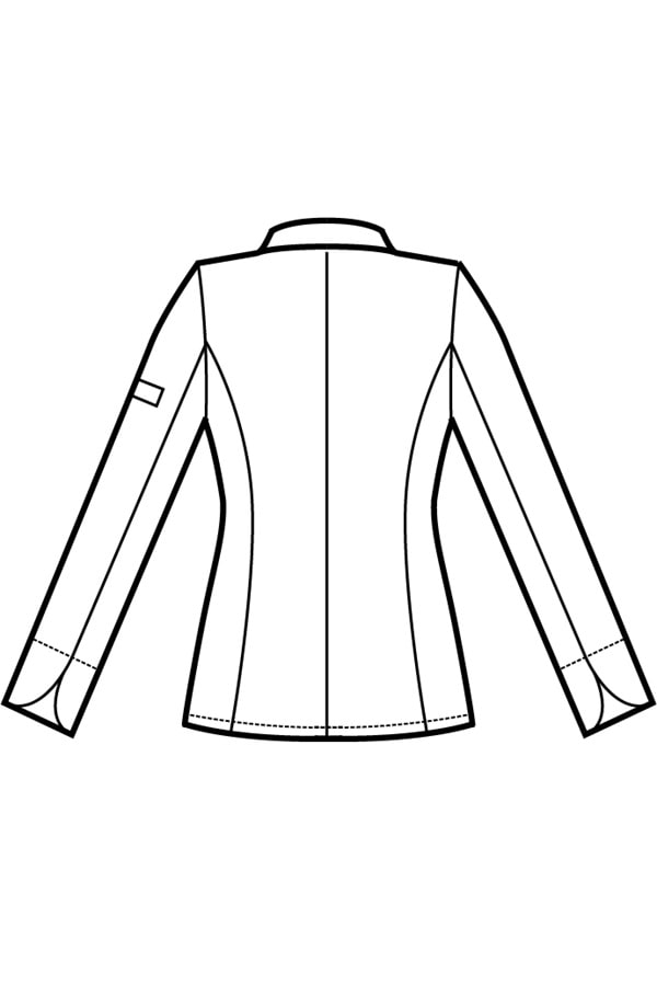 Giacca cuoca Boston disegno rear