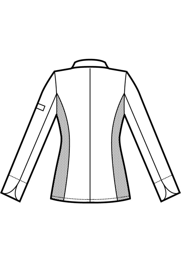 Giacca cuoca Boston disegno rear