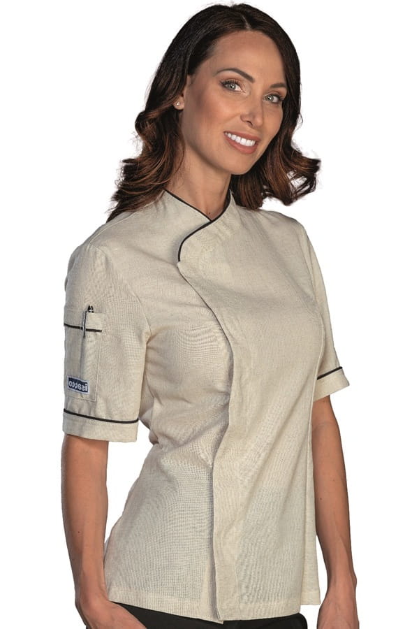 Giacca Lady Snaps maniche corte Lino