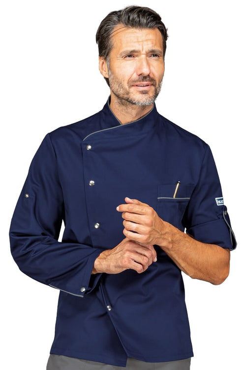 Giacca da cuoco manhattan blu 059702