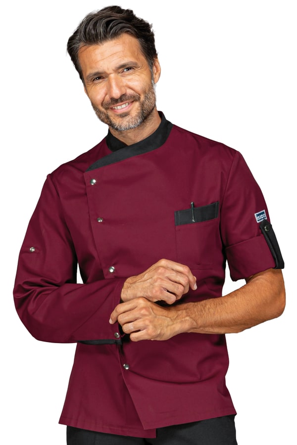 Giacca da cuoco manhattan bordeaux 059703